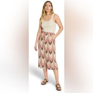 NEW Faherty Whitley |‎ Skirt Desert Ikat Midi Skirt Western Southwestern Sz XXS